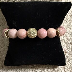 Park Lane Pink Beaded Bracelet with Gold Accents